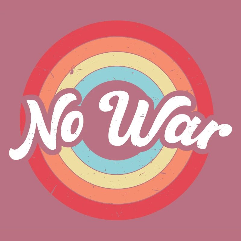 Where Was Peace Retro Ring Rainbow Circle Peace