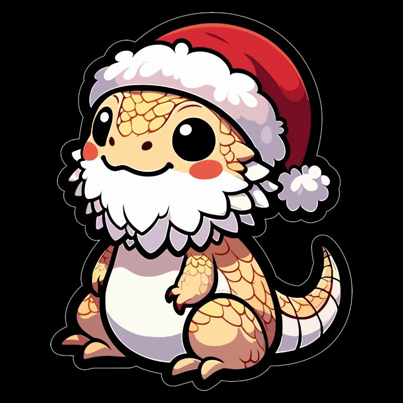 Mignon dragon barbu Noël