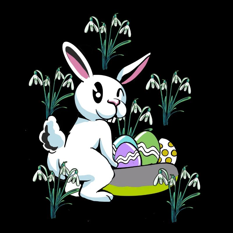 Fleurs de perce-neige de printemps Lapin de Pâques