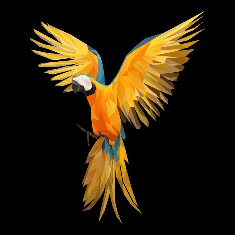 Perroquet low poly