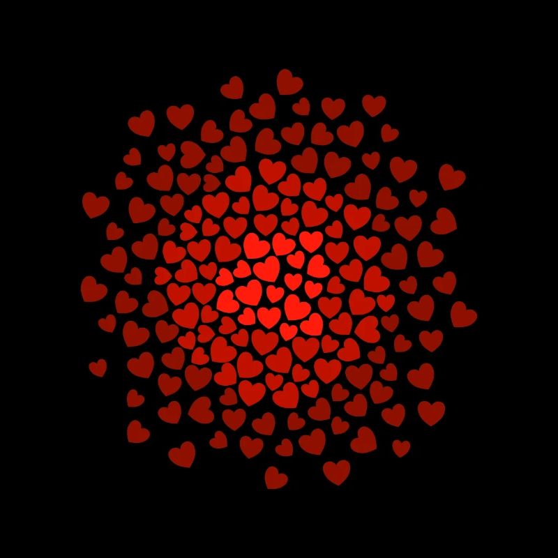 Saint-Valentin Amour Cœurs Rouges Mariage