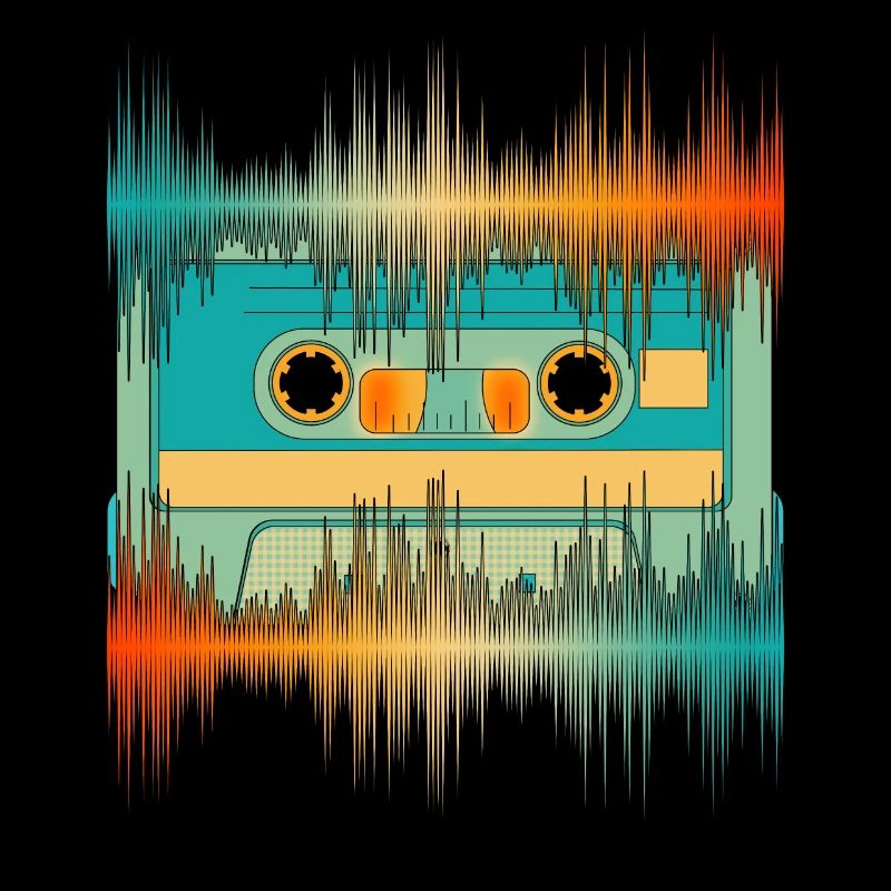 Equalizer Tontechnik Geschenk Kassette Soundwave