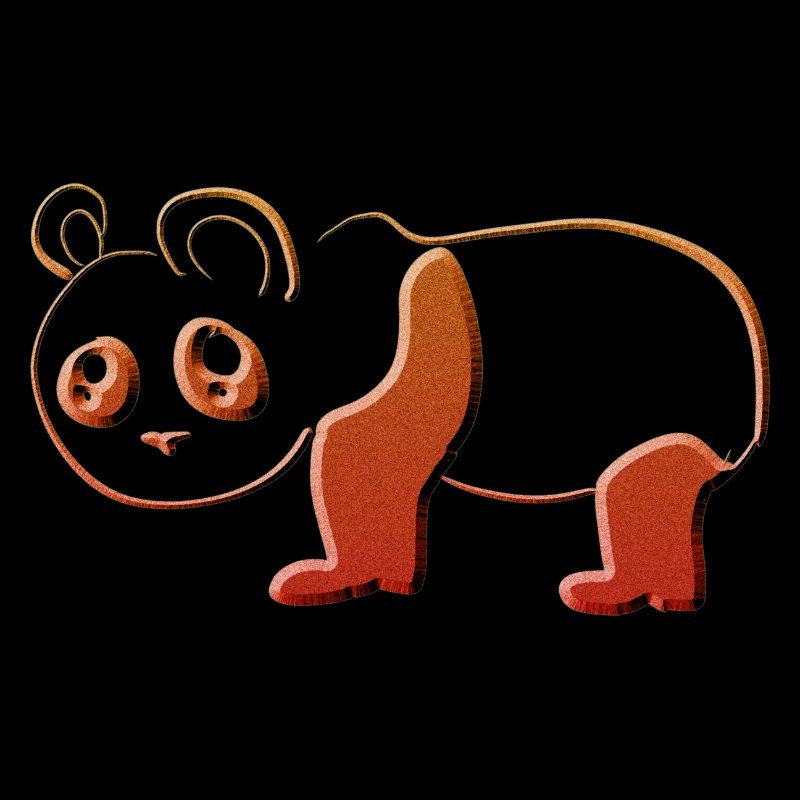 roter Panda Bär Tier Glitzer rot