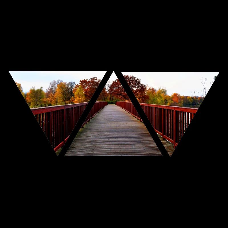 Bridge Triangle Forest Trees Gift Nature Hiking