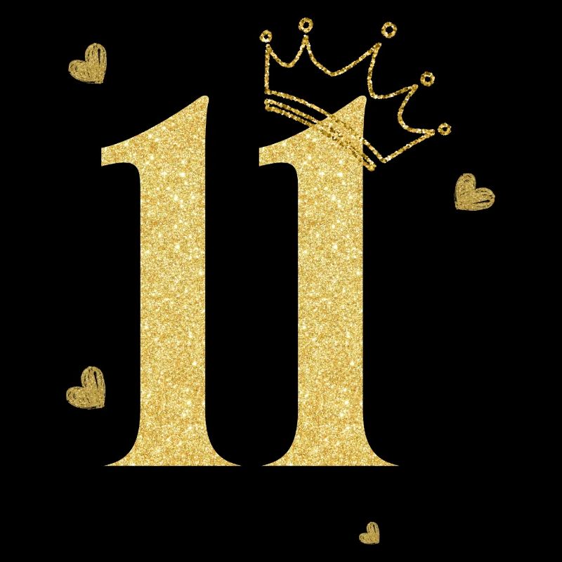 11e anniversaire couronne doré