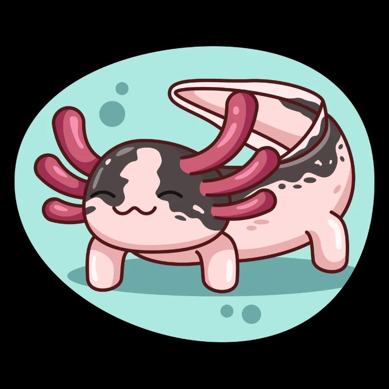 Piebald Axolotl Design for Axolotl Lovers