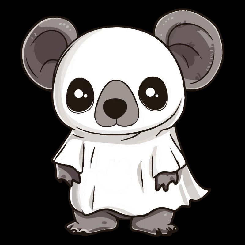 Koala Halloween Comic Ghost