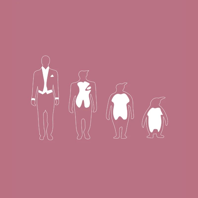 Evolution human penguin