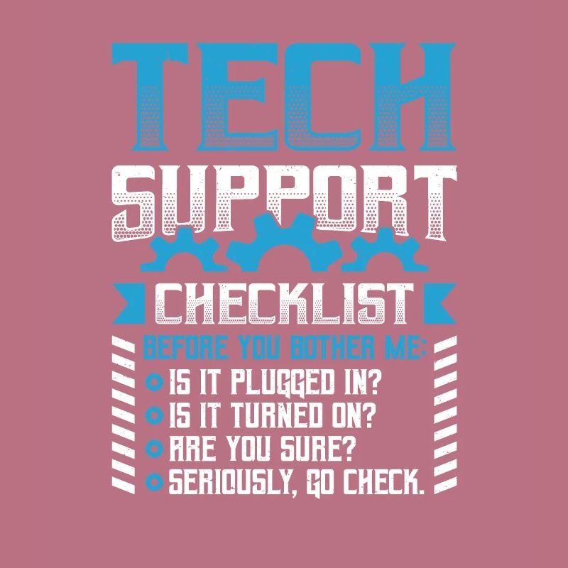 Funny Tech Support Checkliste Helpdesk
