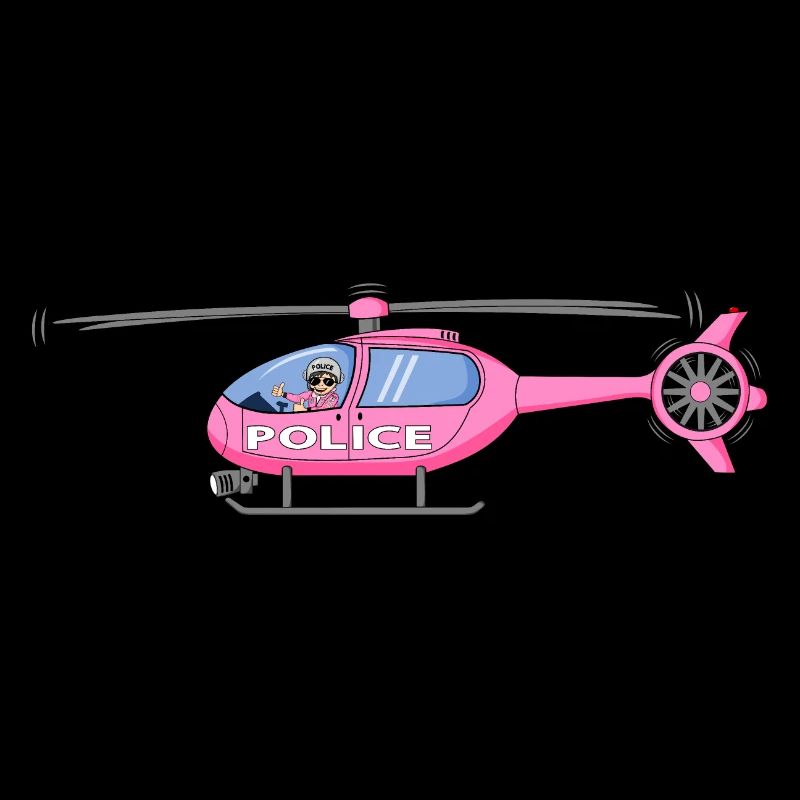 Polizeihubschrauber in Rosa