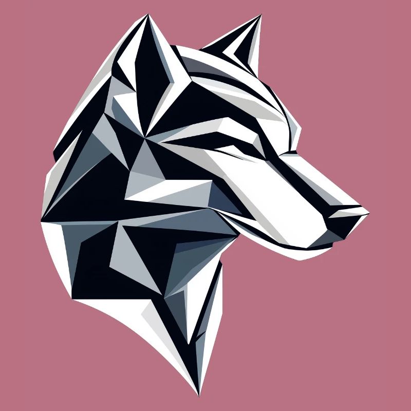 Conception de logo Wolf I Low Poly Art