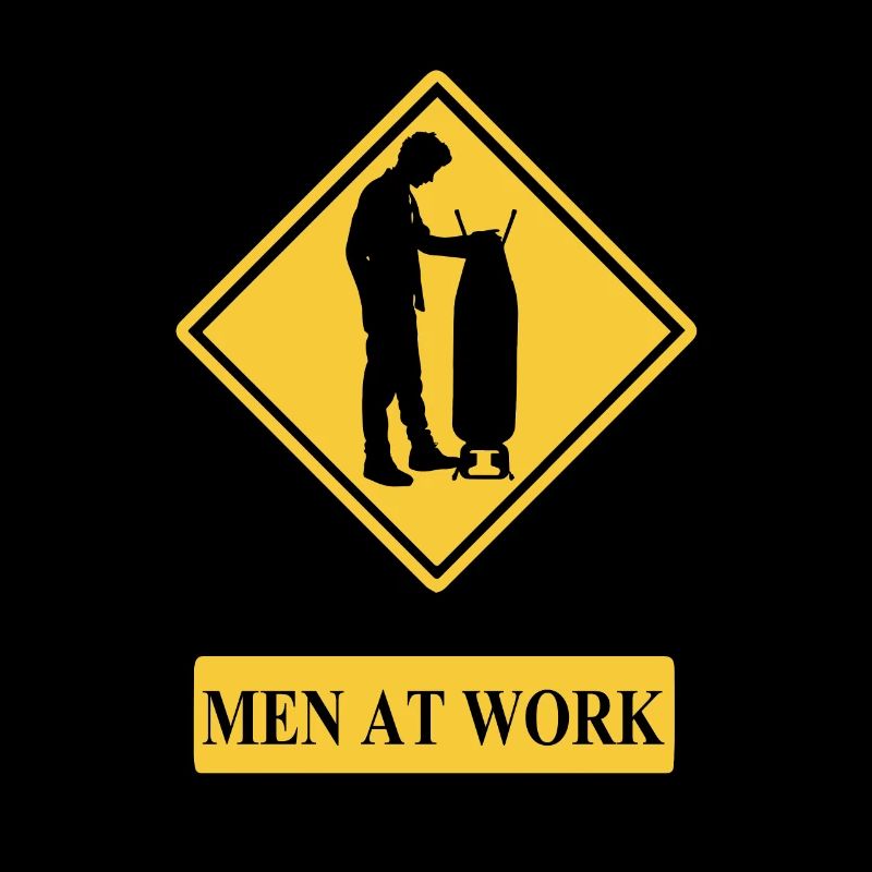 Men at work gift idea men doing housework ironing