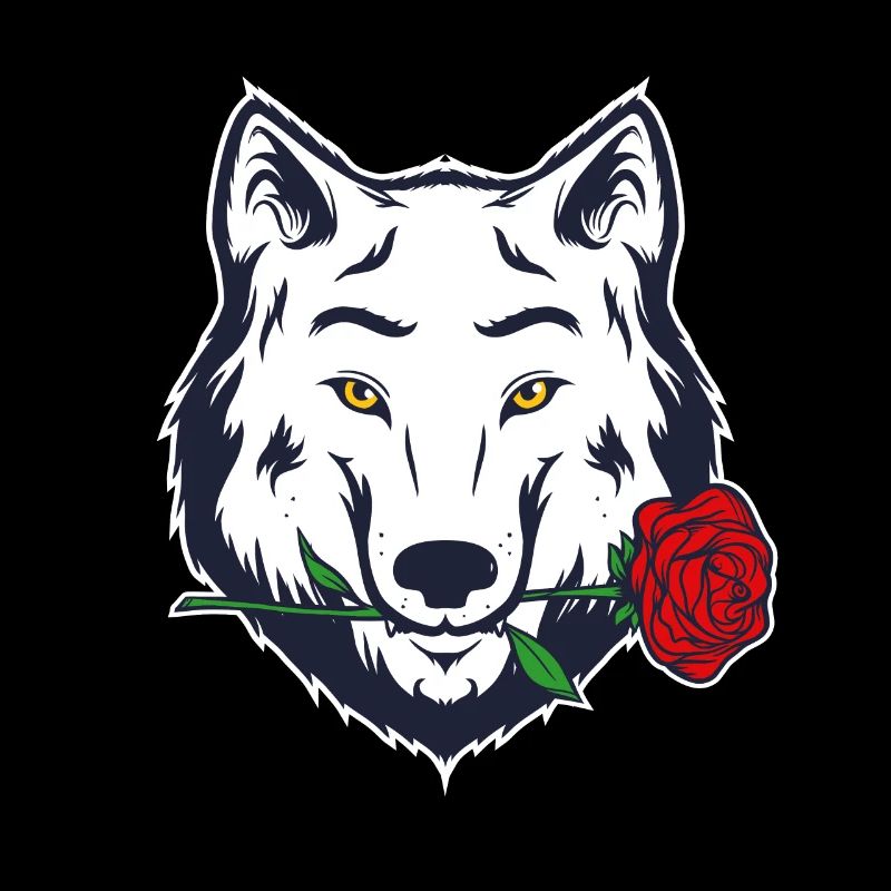 White Rose Wolf Casanova Werwolf Geschenk