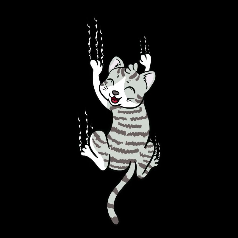 Scratching Cat Scratching Funny Gift