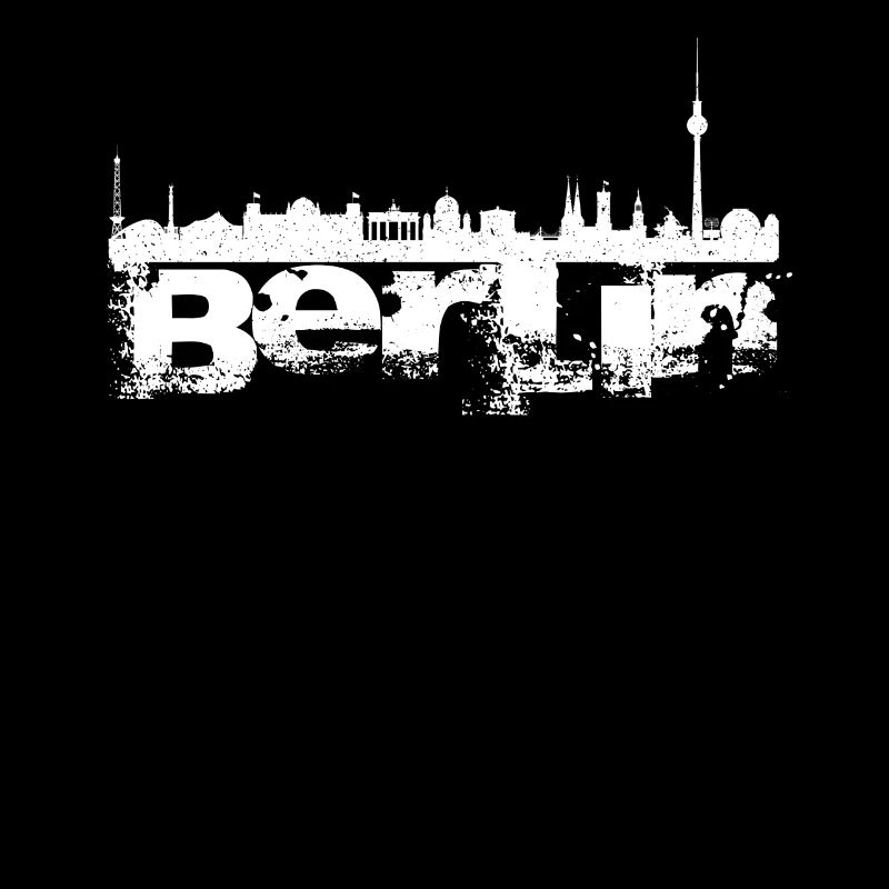 Berlin Skyline im weißem Design