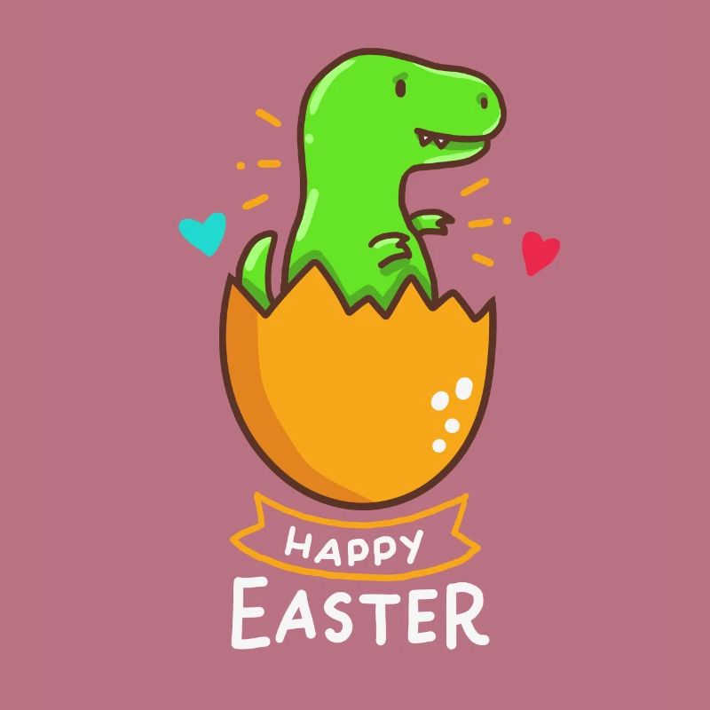 T-Rex - Easter - Happy Easter - Gift - Easter Egg