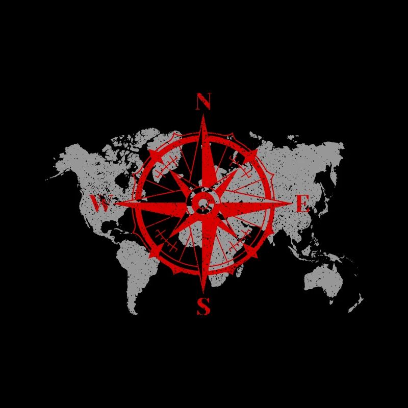 Compass map geography gift