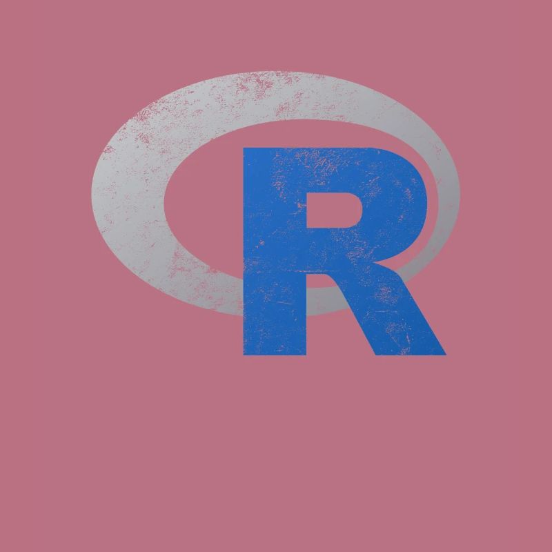 Programmation du logo R Design vieilli vieilli