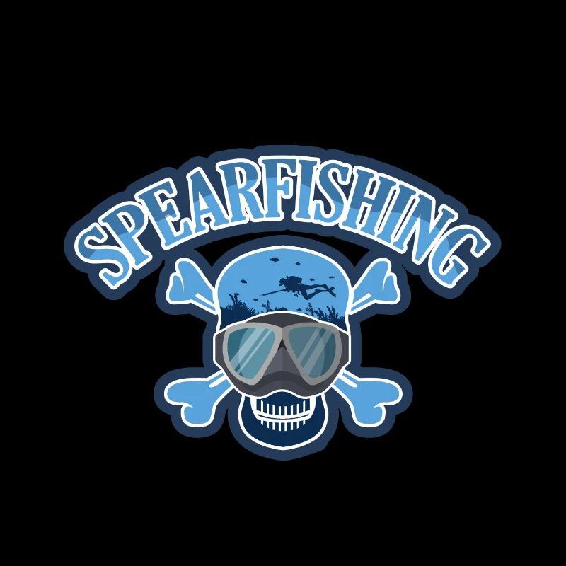 Skeleton mask spearfishing gift hunter