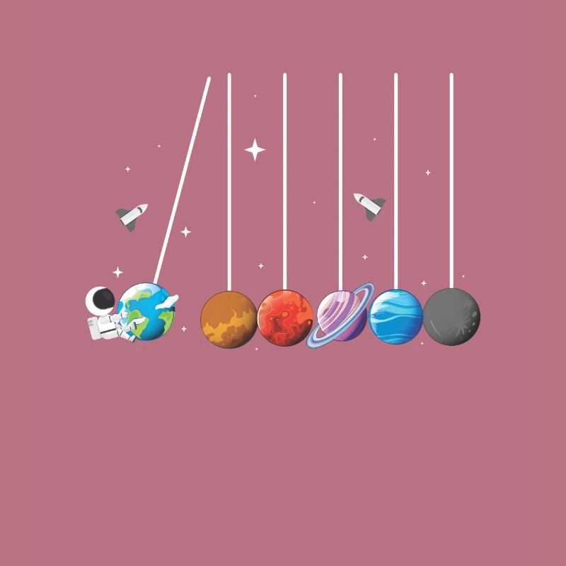 Space astronaut pendulum rocket solar system