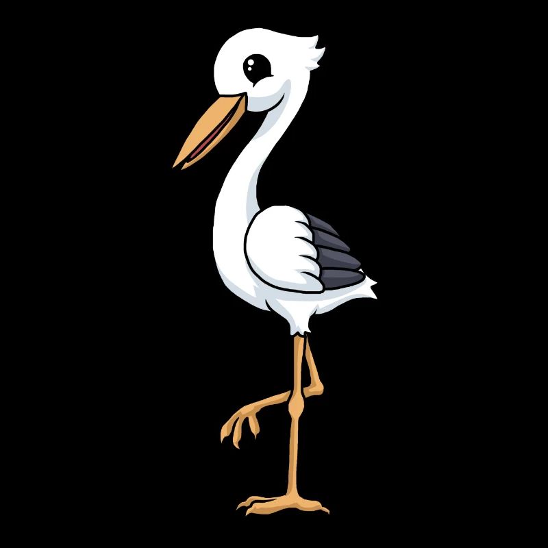 Lustiger Comic Storch