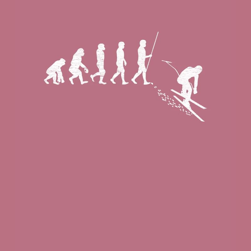 Lustiges Ski Evolution Wintersport Geschenk