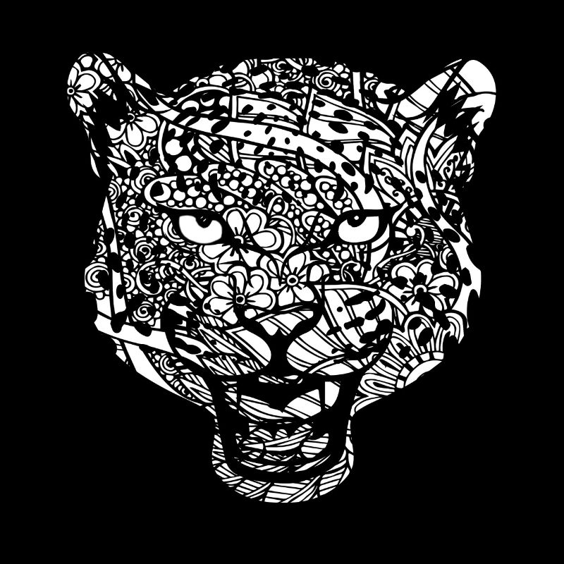 Leopard Leopard Blumenmuster