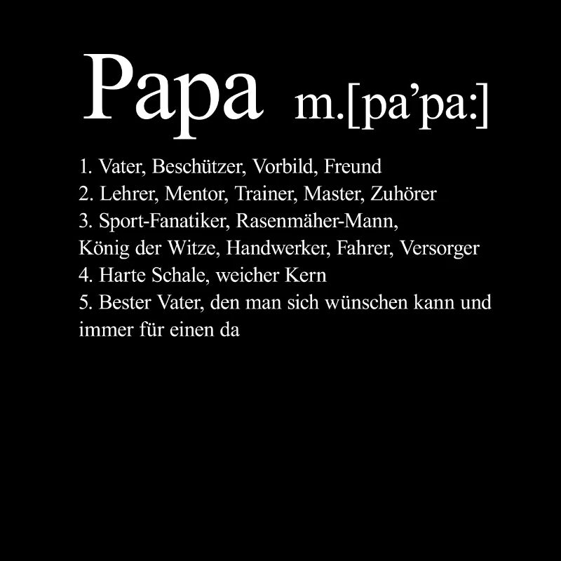 Vater Vatertag Papa Daddy Dad Ehemann Ehe Geschenk