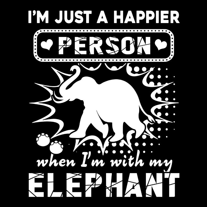 Éléphant heureux avec éléphant