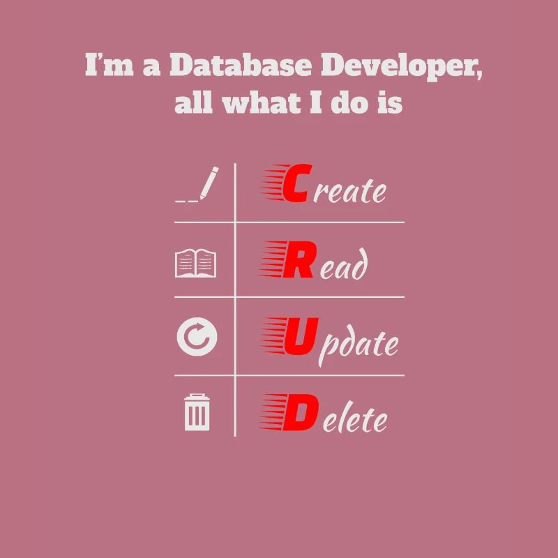Database Developer, CRUD, Databases, SQL, DBA