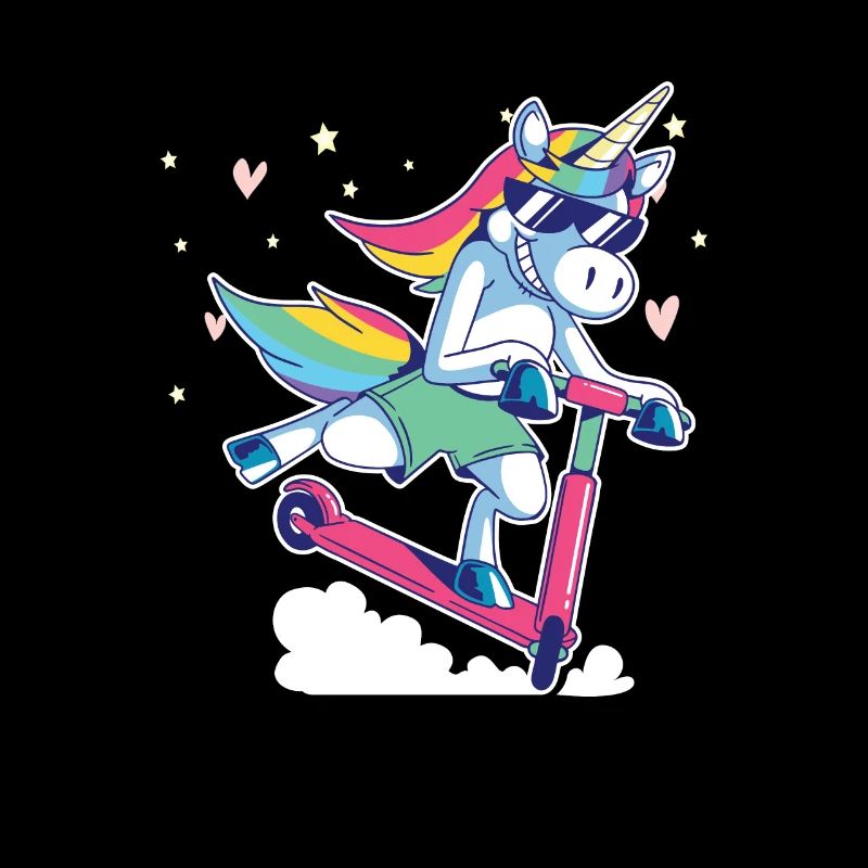 Tretroller Einhorn Roller Geschenk