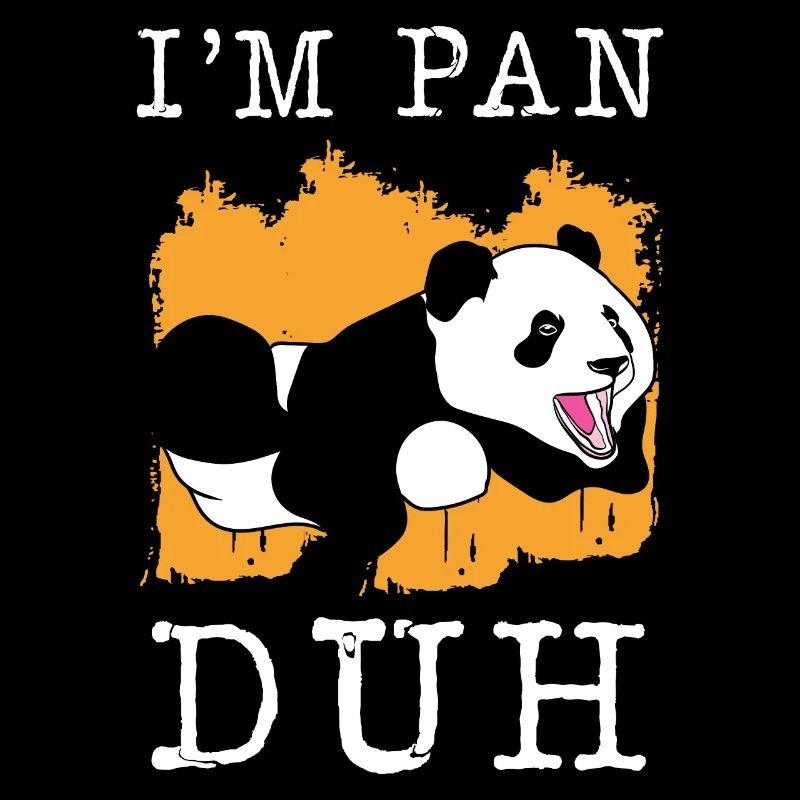 Ich bin ein Pan Duh SchwarzweißSportBär Bambus