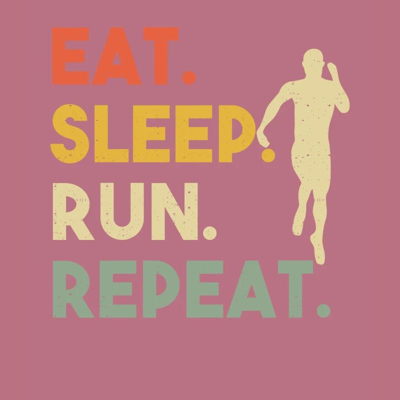 Eat Sleep Run Repeat Retro Runner Training Outdoor
