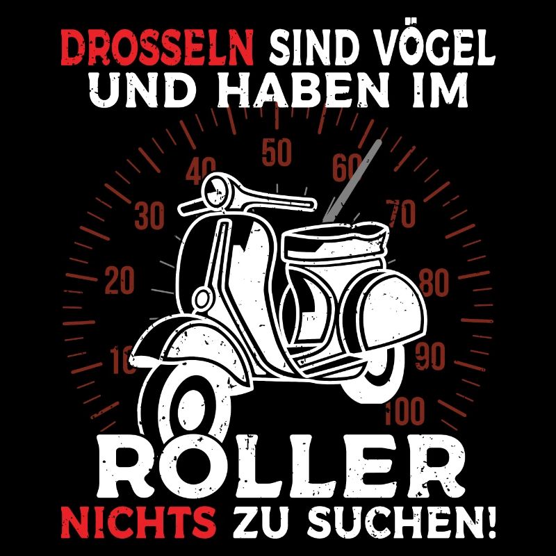 Motorroller Scooter Drosseln sind Vögel Mofa Moped