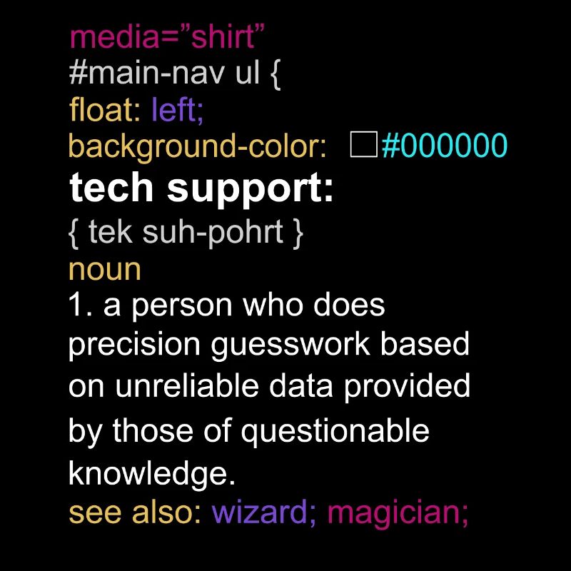 Tech support html coding gift coder