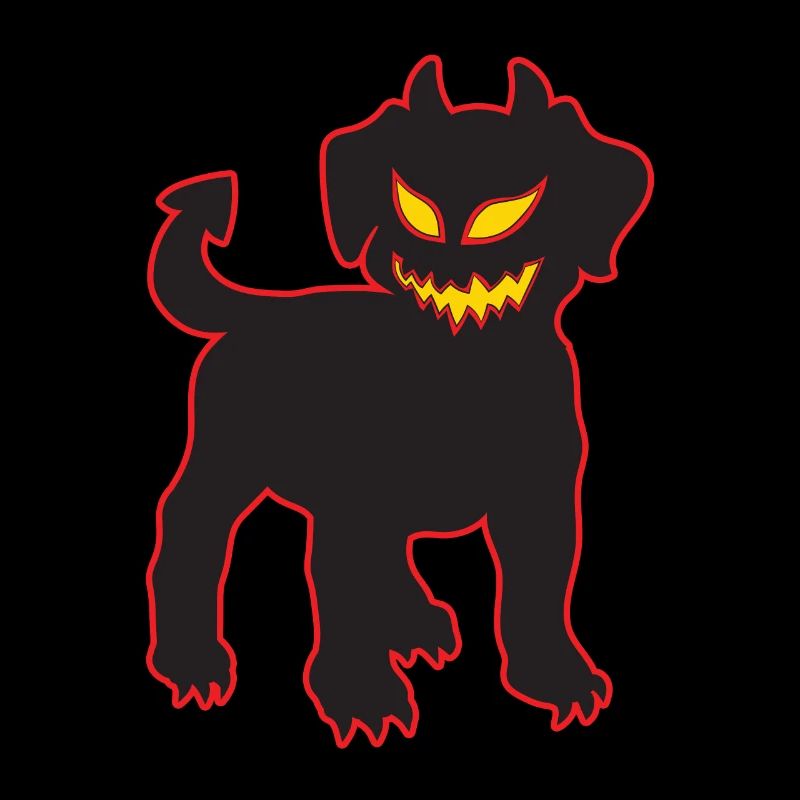 Halloween Devil Dog Chiot démoniaque brillant