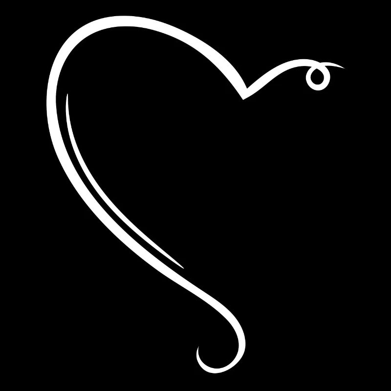Half Heart White