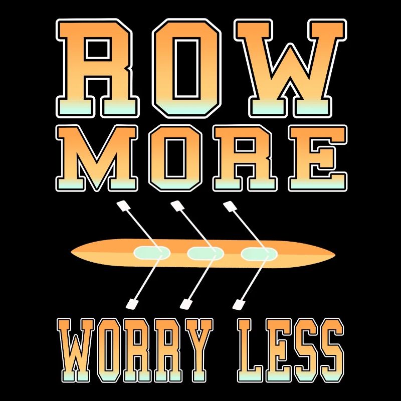 Row More Worry Less Rowing T-Shirt Present Gift