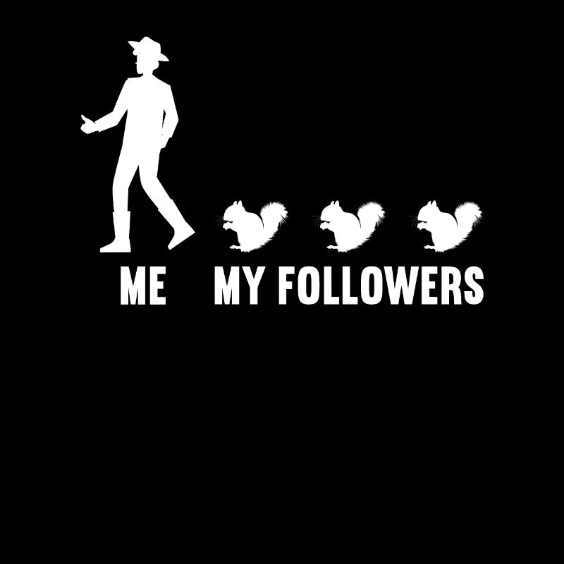 Ich und meine Follower Männer Eichhörnchen