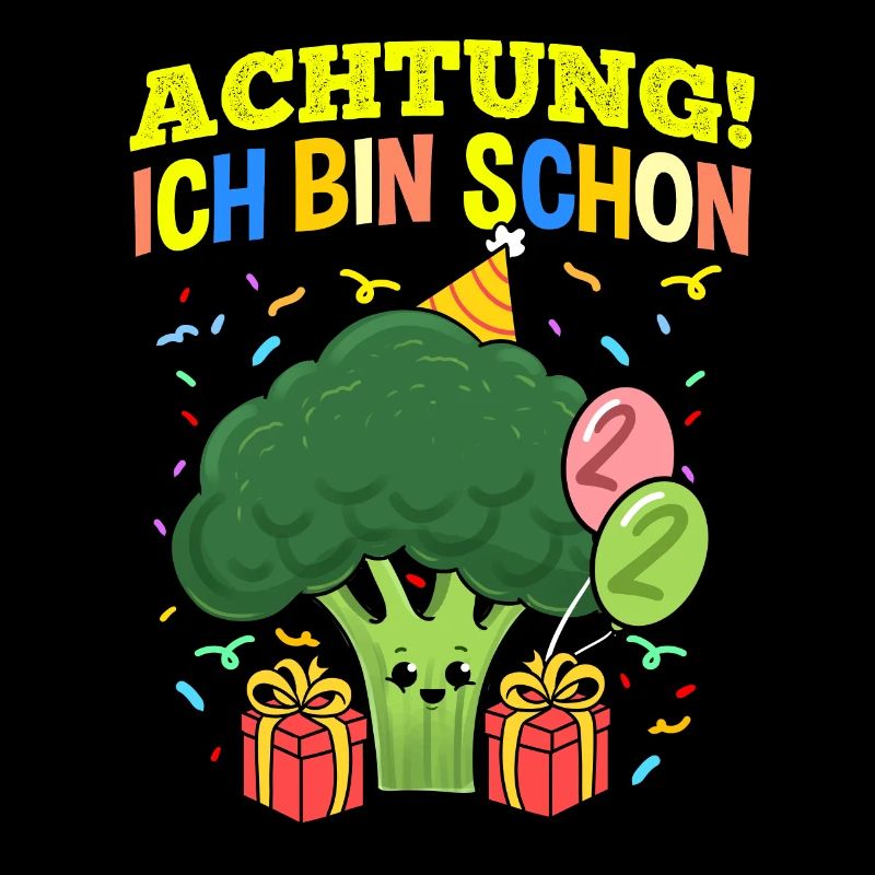 Achtung Ich Bin Schon 2 Geburtstag Brocolli
