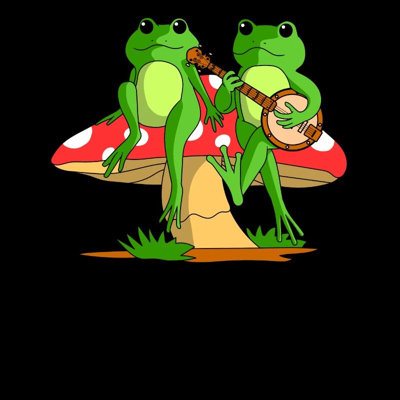 frog guitar gift and frog drawing