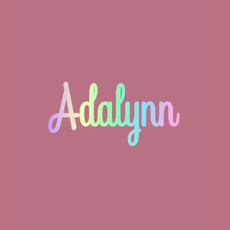 ADALYNN Rainbow Minimalist Cursive