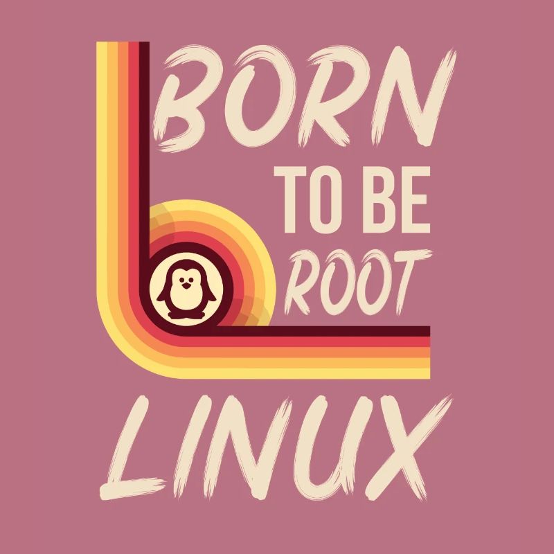 Linux Né pour être root Retro Admin Nerd Geek