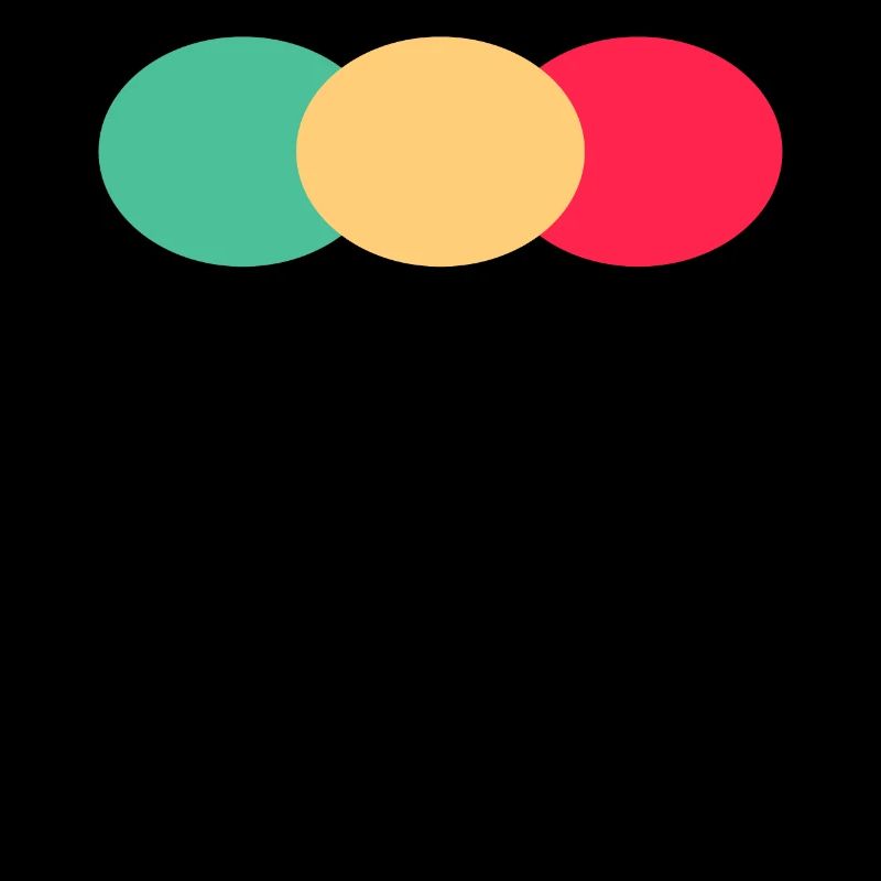 Three Oval- Green- Red- Yellow