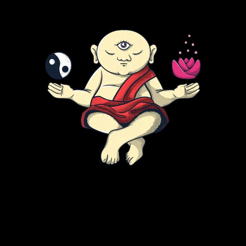 Moine bouddhiste méditant Bouddha Zen Om
