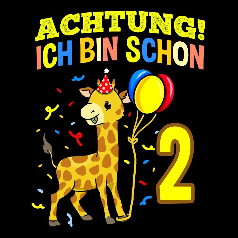 Achtung Ich Bin Schon 2 Geburtstag Giraffe