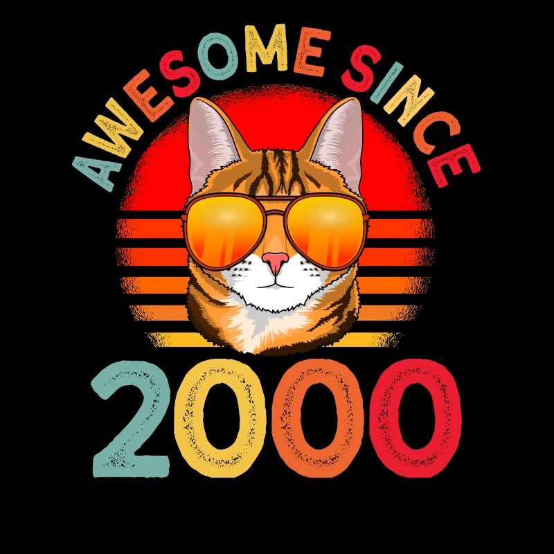 Awesome since 2000 Katze 20. Geburtstag Geschenk