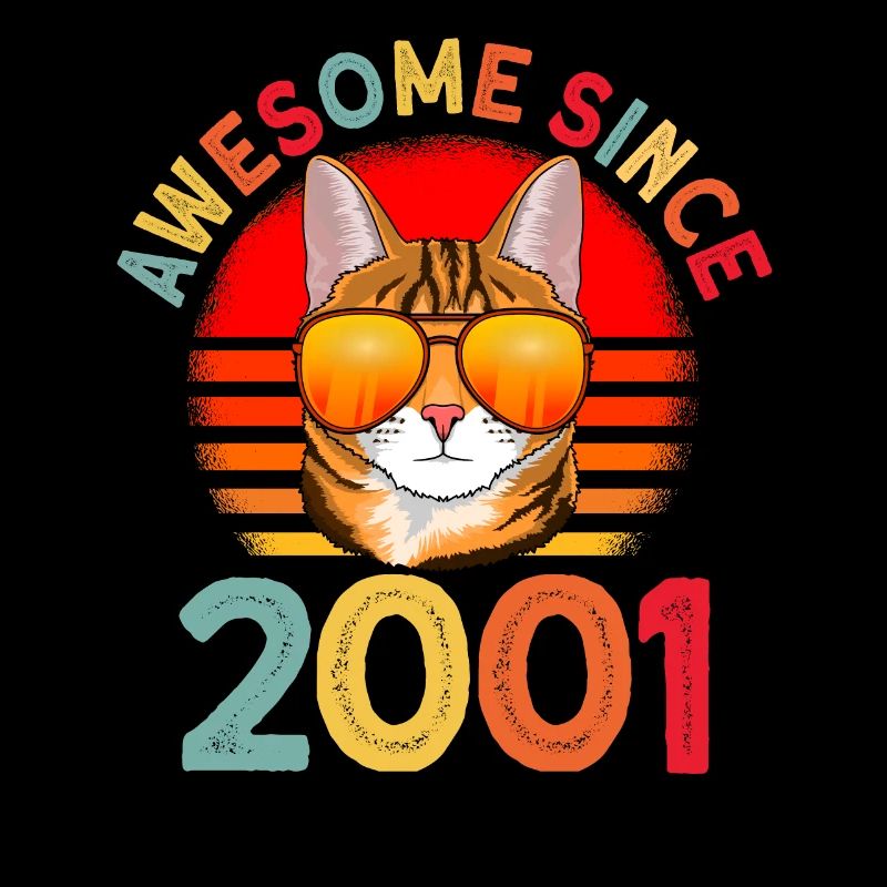 Awesome since 2000 Katze 21. Geburtstag Geschenk