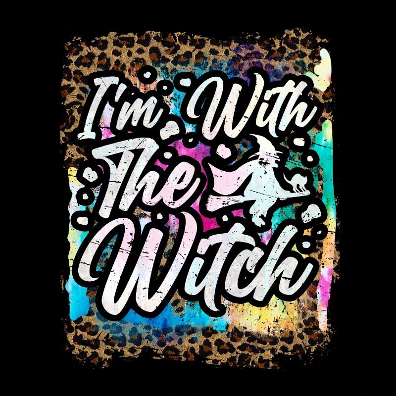 Halloween Ich bin mit der Hexe Tie Dye zusammen