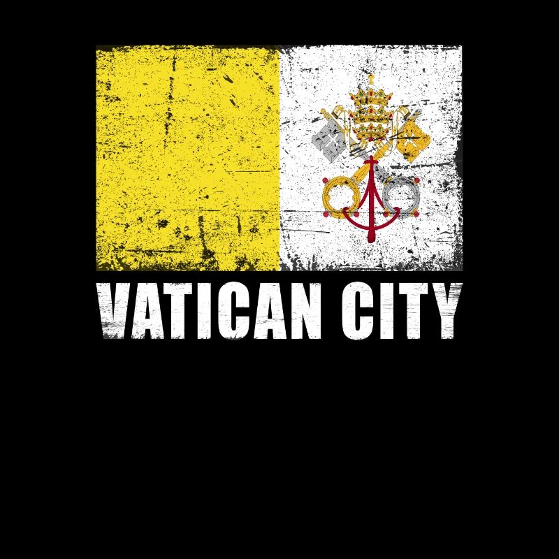 Drapeau de la Cité du Vatican Grunge Drapeau de la Cité du Vatican